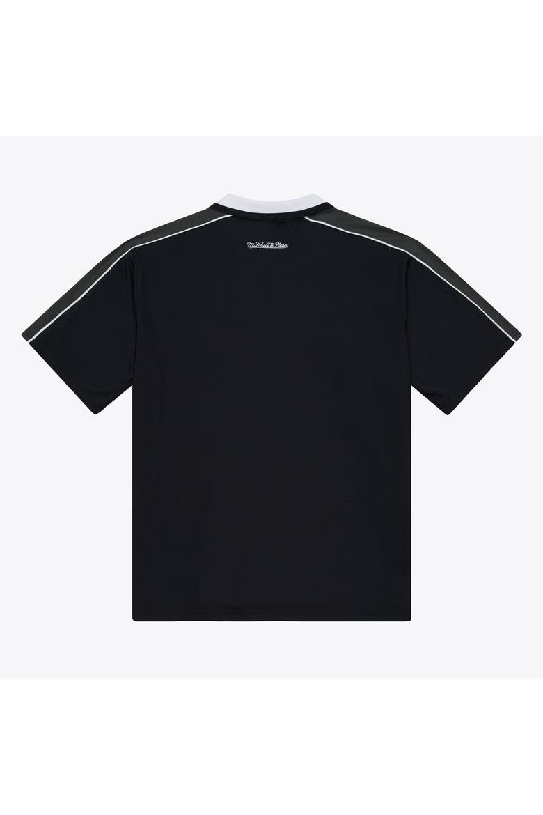 Men's Mitchell & Ness  Black San Antonio Spurs Polo Jersey, Alternate, color, Black