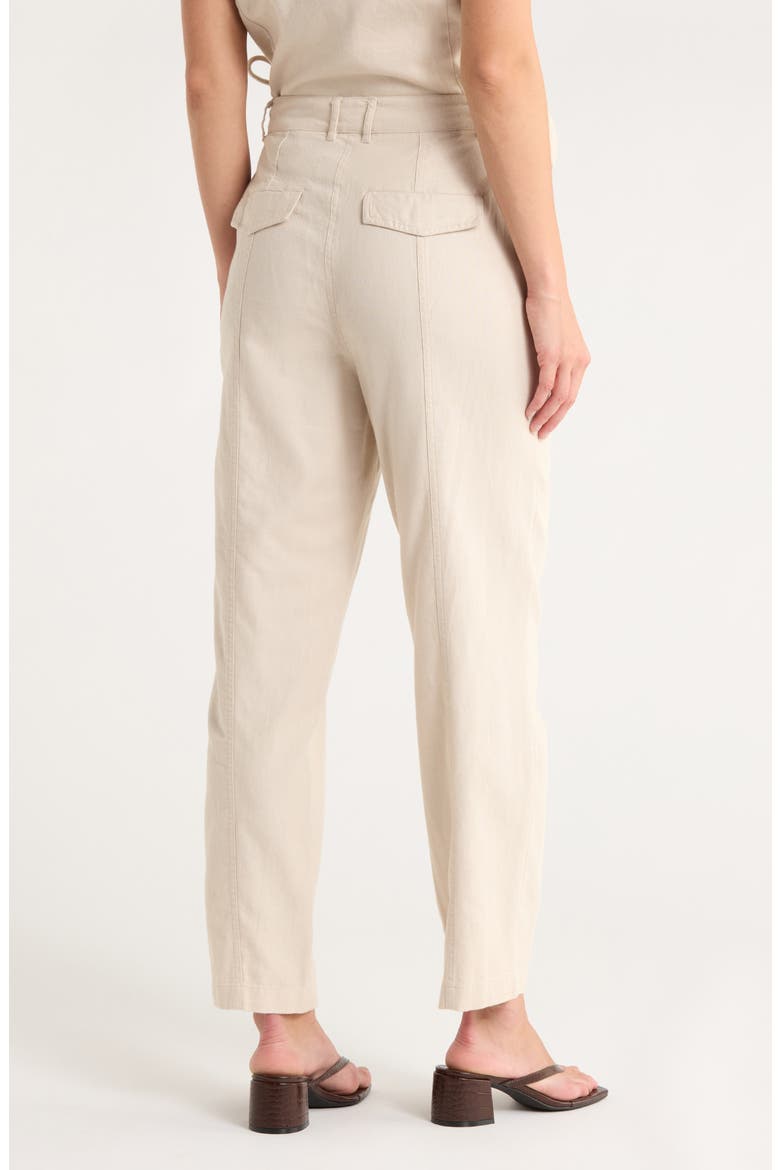 Cotton & Linen Pants, Alternate, color, BIRCH MELANGE