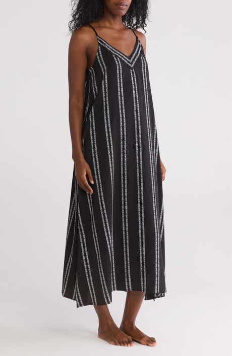 DKNY Logo V-Neck Nightgown