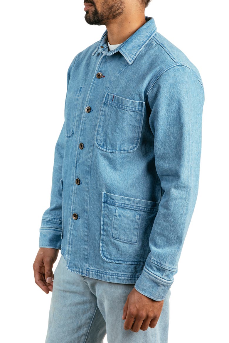 Cunningham Denim Chore Jacket, Alternate, color, SKY BLUE