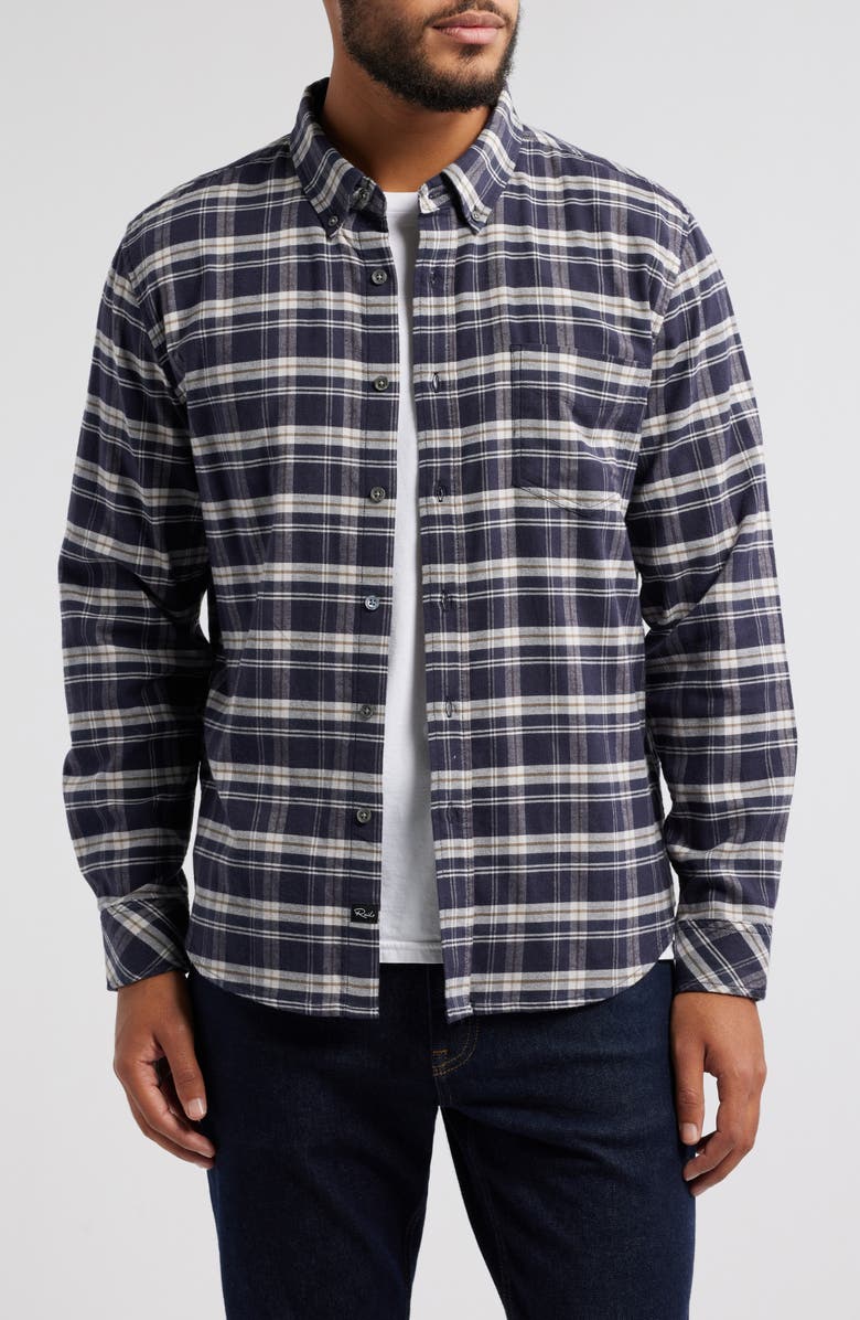 Rails Reid Plaid Stretch Cotton Button-Down Shirt, Main, color, 