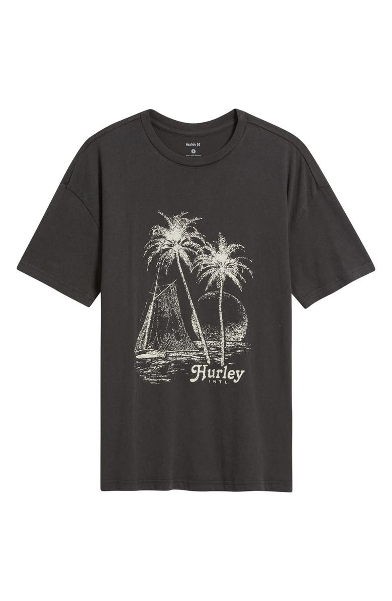 Hurley Fair Winds Relaxed Fit Graphic T-Shirt, Alternate, color, Off Black