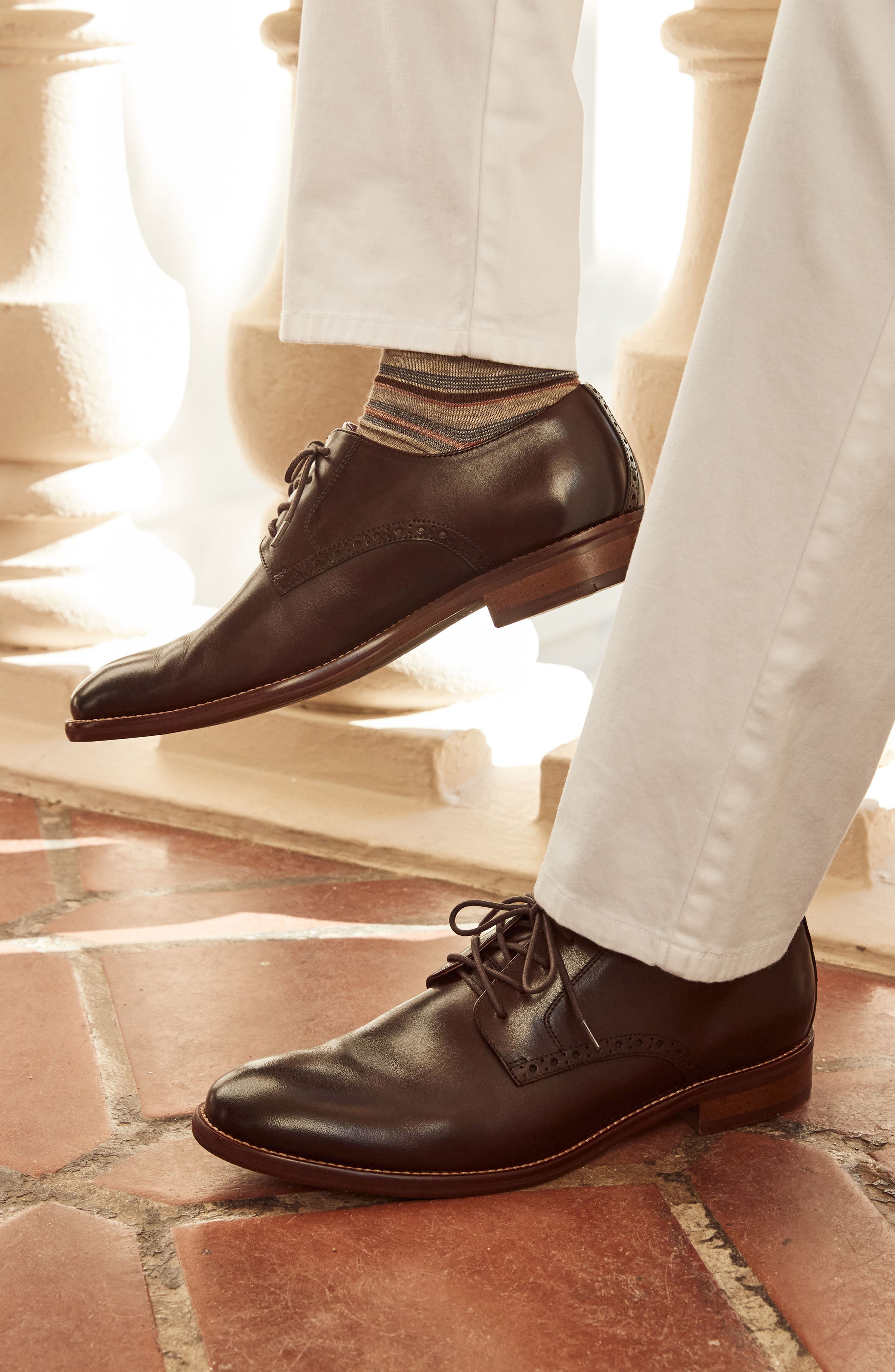 Johnston & Murphy Conard 2.0 Plain Toe Derby, Alternate, color, Mahogany