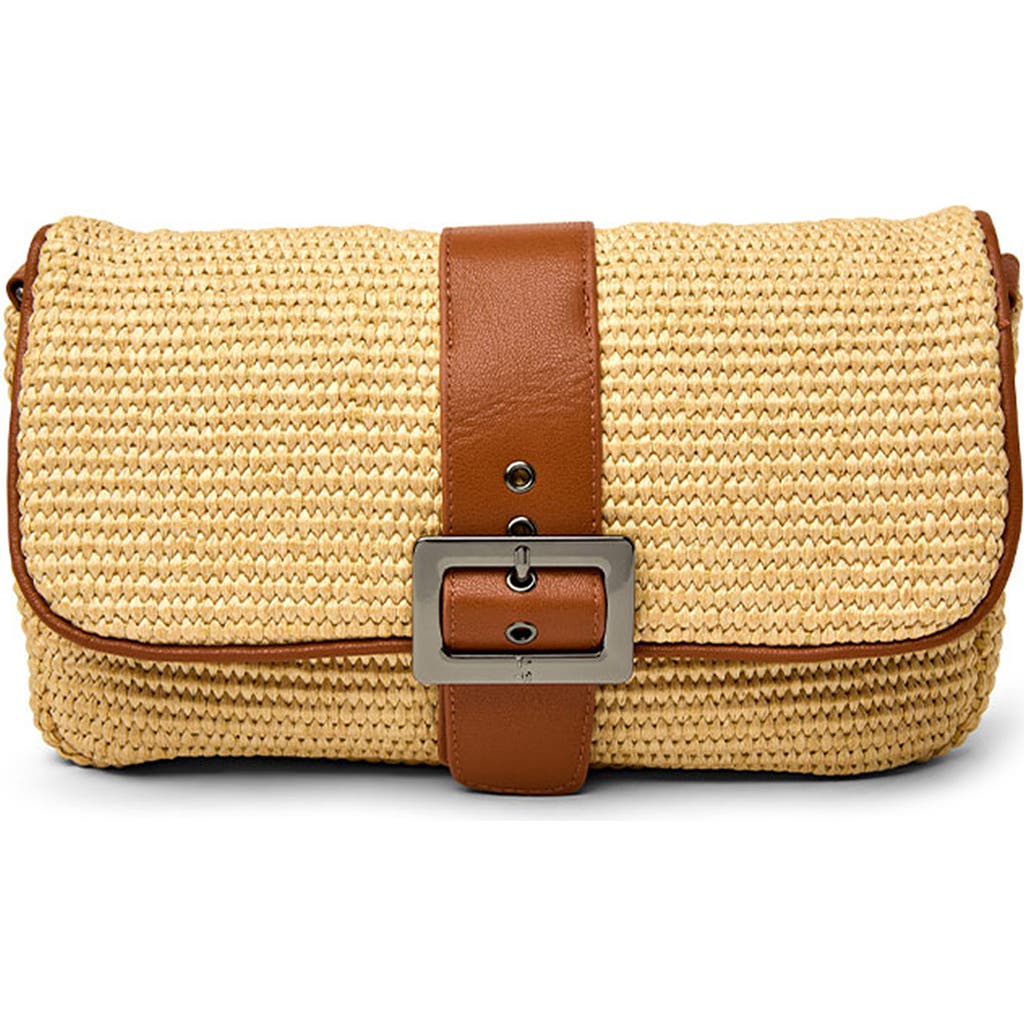 Think Royln Socialite Crossbody Bag In Dune Raffia