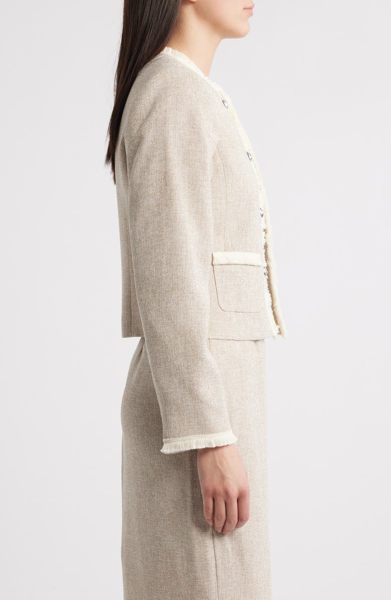 Tahari ASL Bouclé Crop Jacket, Alternate, color, 