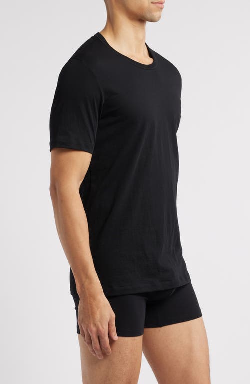 Hugo Boss Mens Black Logo-print Short-sleeve Cotton T-shirt In Black