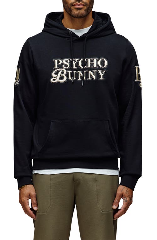 Psycho Bunny Janvi Embroidered Hoodie In Black
