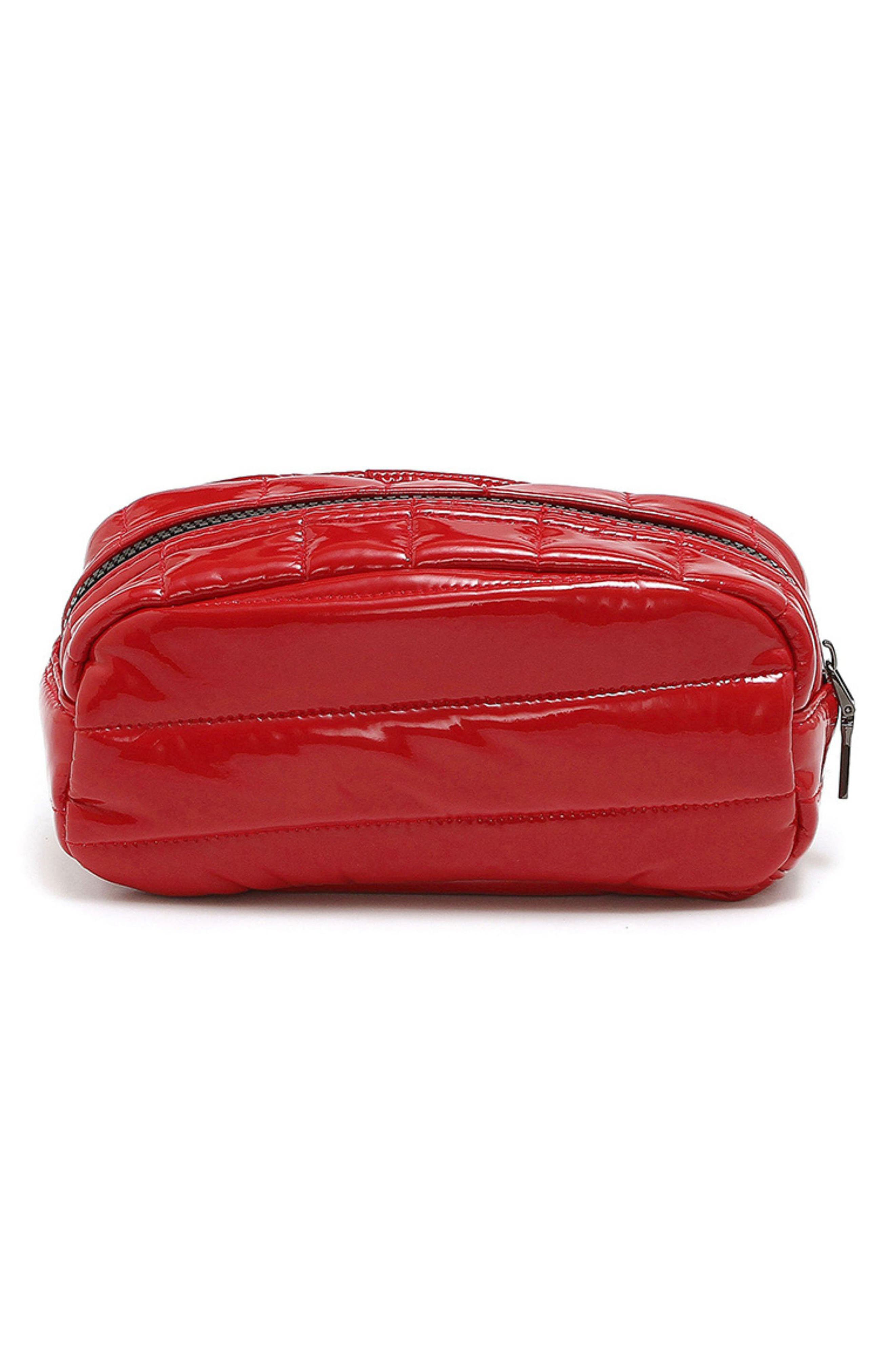 Touch-Up Carryall Faux Leather Essentials Pouch, Alternate, color, LIPSTICK PATENT