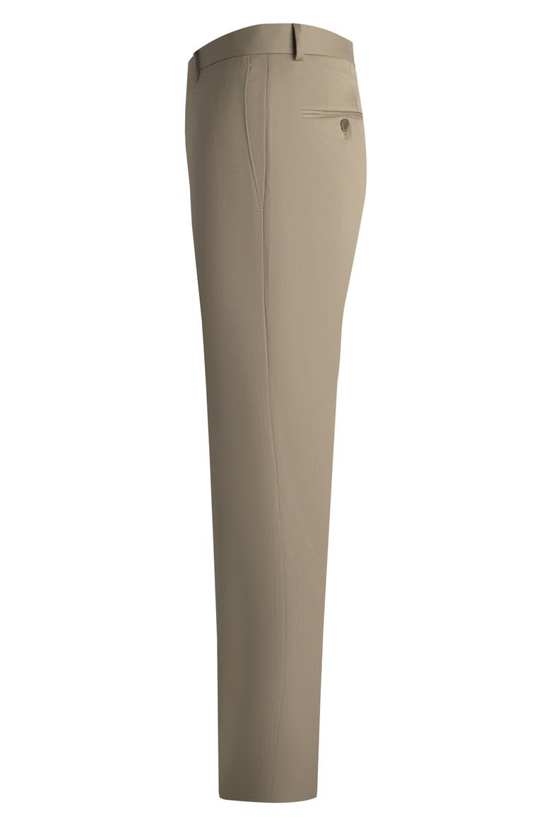 Flat Front Straight Leg Wool Dress Pants, Alternate, color, TAUPE