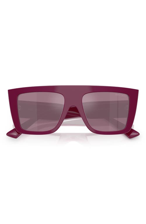 Jimmy Choo 52mm Rectangular Sunglasses In Violet