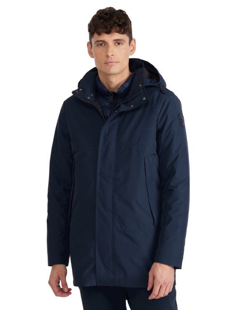 Men's Altair Mid Length Parka with Welded Detail and Detachable Hood