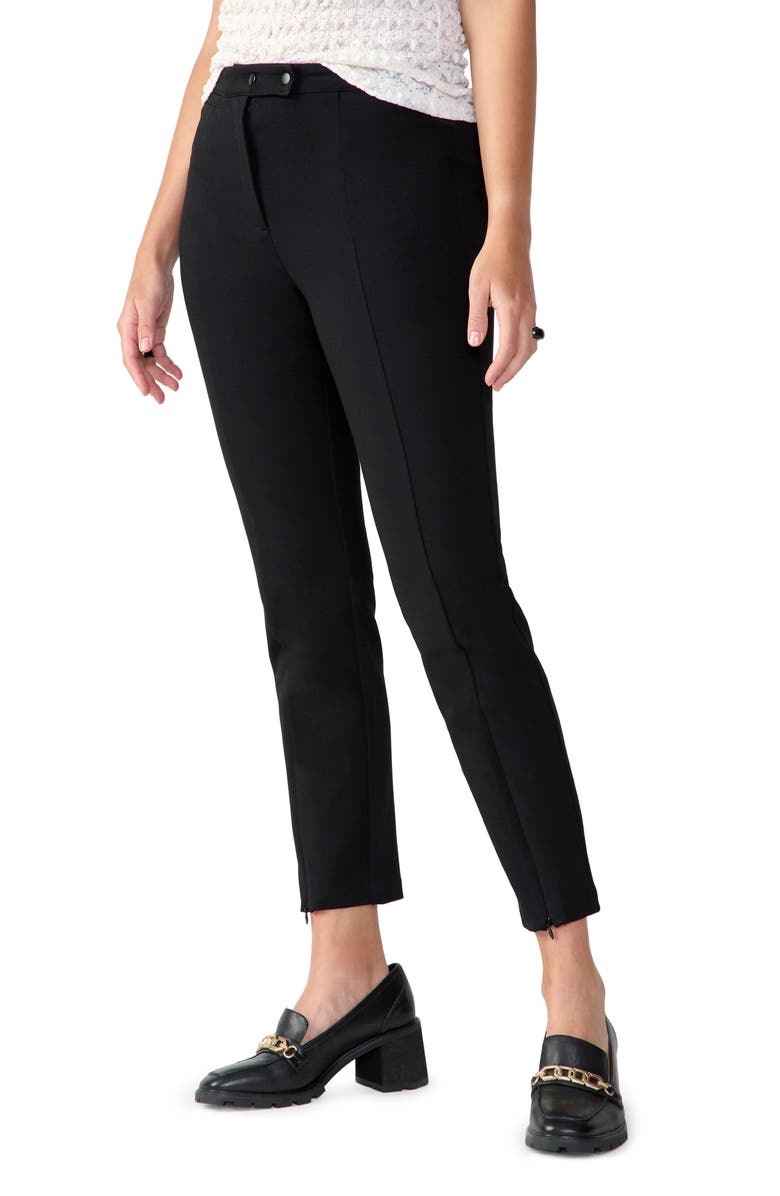 Sanctuary Starlight Ankle Zip Stretch Pants, Main, color, Black