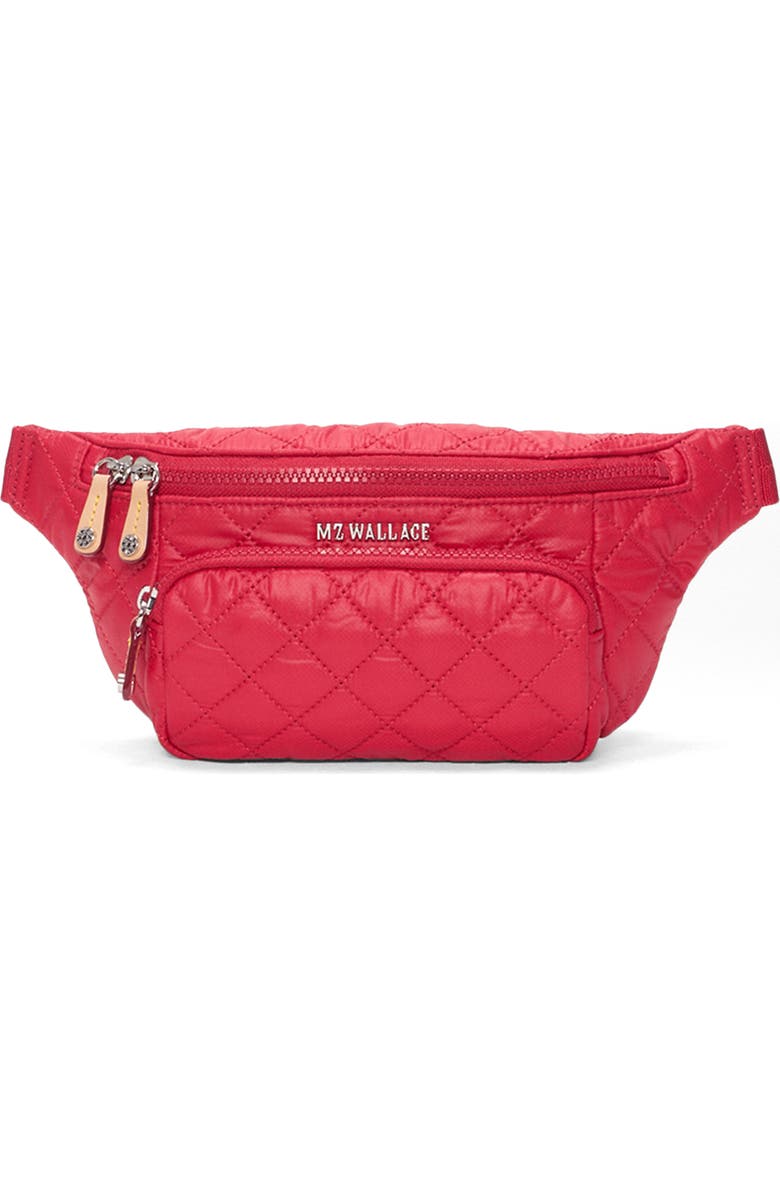 MZ Wallace Small Metro Quilted Nylon Sling Bag, Main, color, Apple