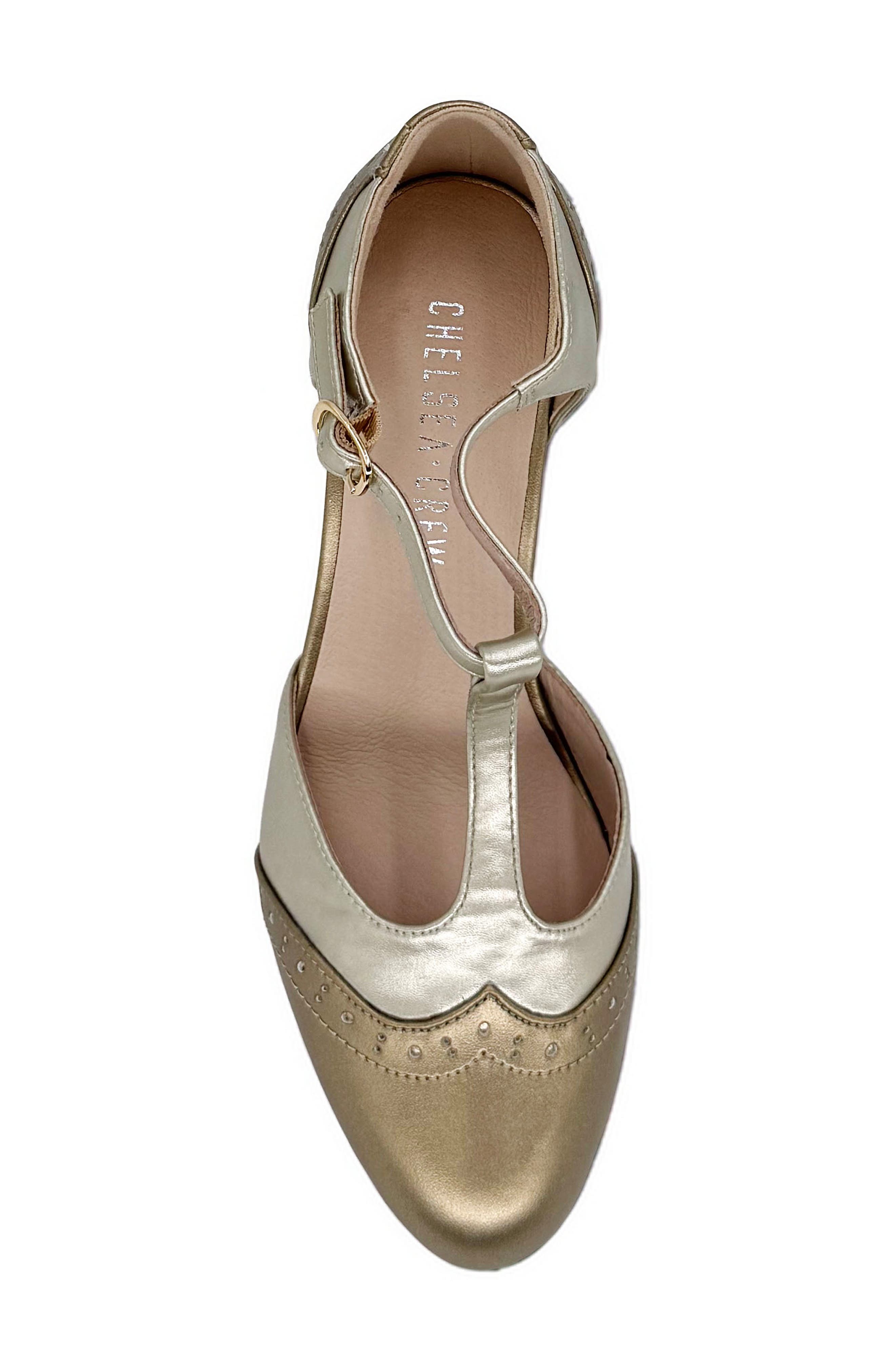 CHELSEA CREW Gatsby II T-Strap Pump, Alternate, color, Bronzegold