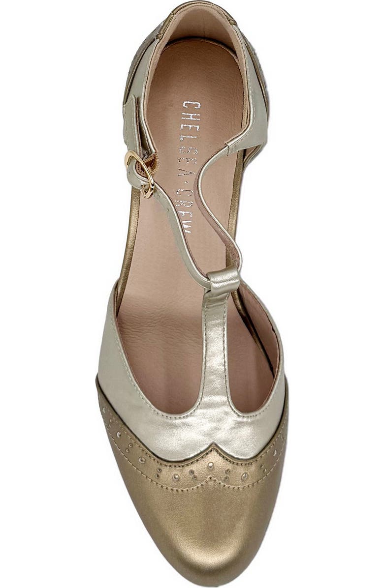 CHELSEA CREW Gatsby II T-Strap Pump, Alternate, color, Bronzegold