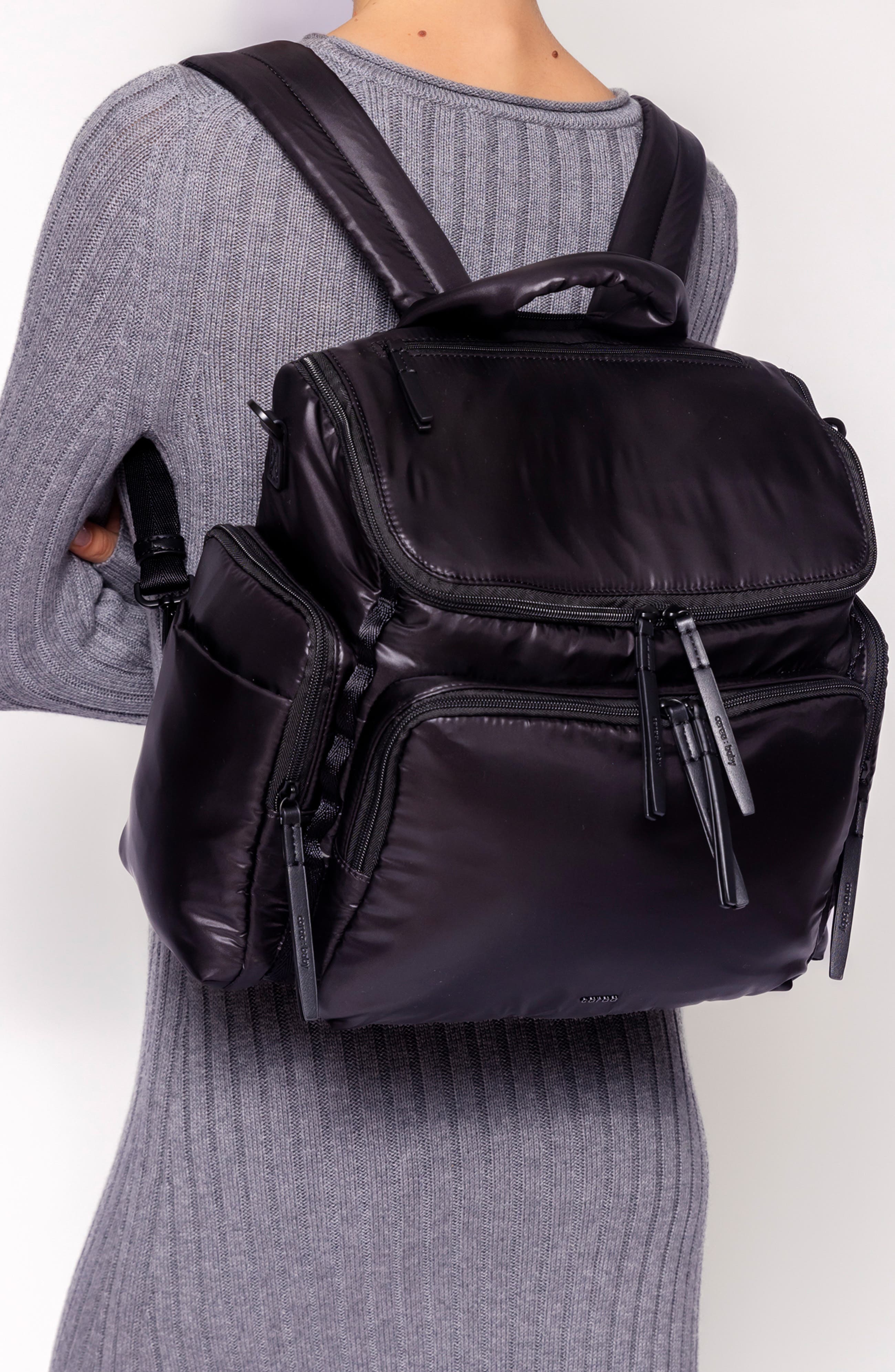 Caraa Medium Baby Bag Diaper Bag, Alternate, color, Black