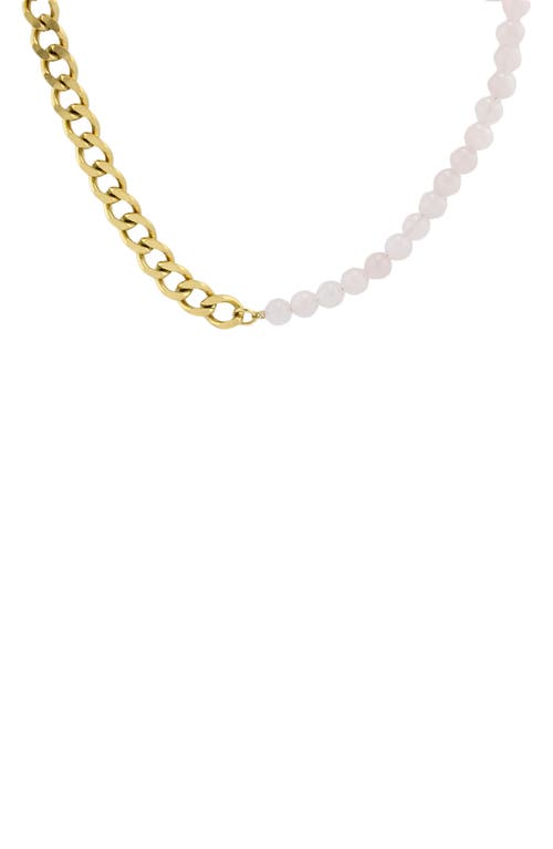Rebl Gender Inclusive Half Cuban Half Beaded Chain Necklace