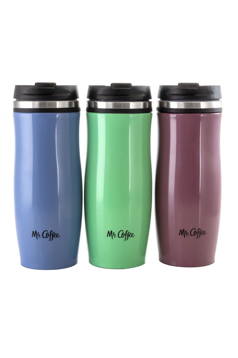 12.5 Ounce Stainless Steel Insulated Thermal Travel Mug Set of 3, Main, color, Blue