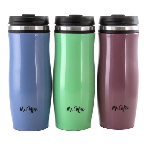 Mr Coffee Mr. Coffee 12.5 Ounce Stainless Steel Insulated Thermal Travel Mug Set Of 3 In Multi