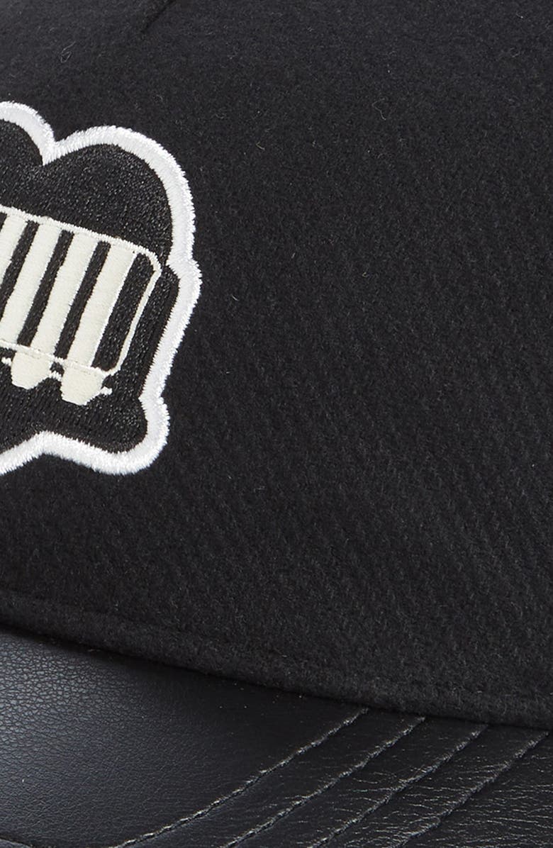 Carhartt Work In Progress Heart Train Mixed Media Baseball Cap, Alternate, color, Black / Black