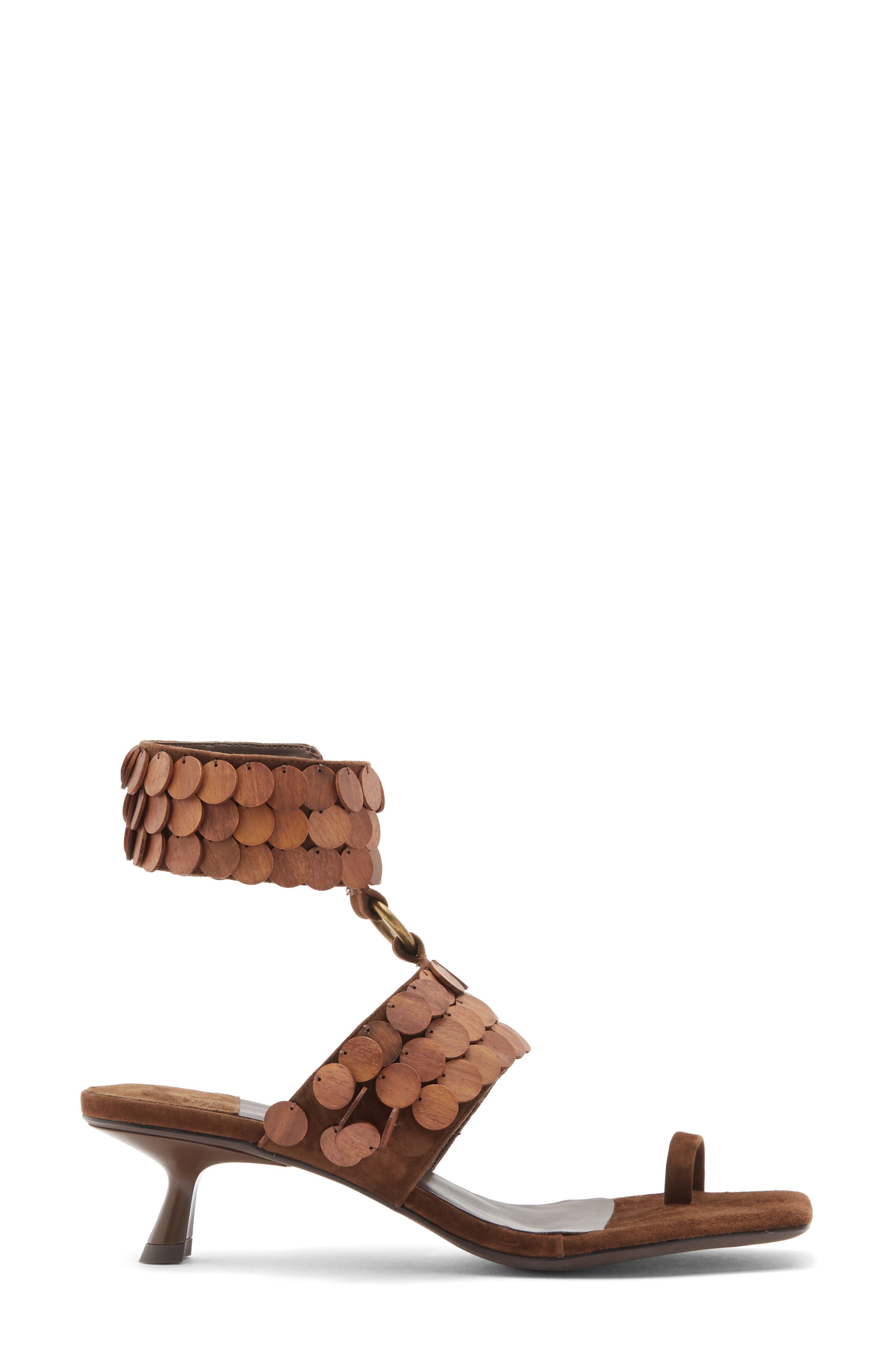 Jeffrey Campbell Coconut Ankle Strap Sandal, Alternate, color, Expresso Suede Combo