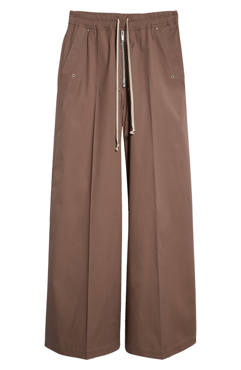 Rick Owens Bela Stretch Cotton Poplin Wide Leg Pants, Alternate, color, 