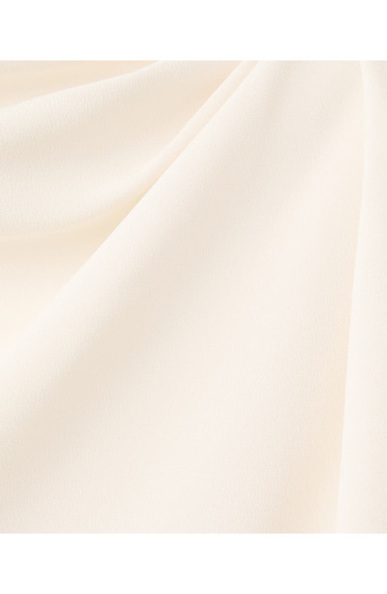 MANGO Long Sleeve Drape Bateau Neck Top, Alternate, color, Ecru