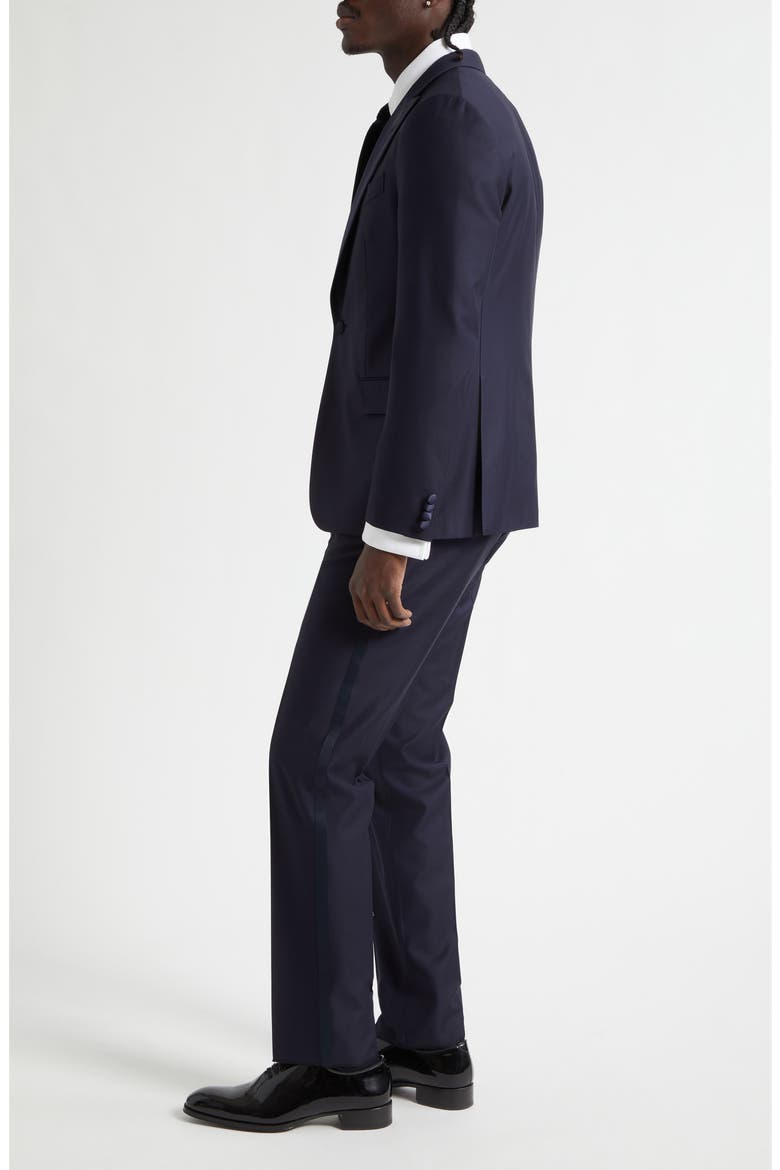 Milano Stretch Wool Satin Tuxedo, Alternate, color, NAVY