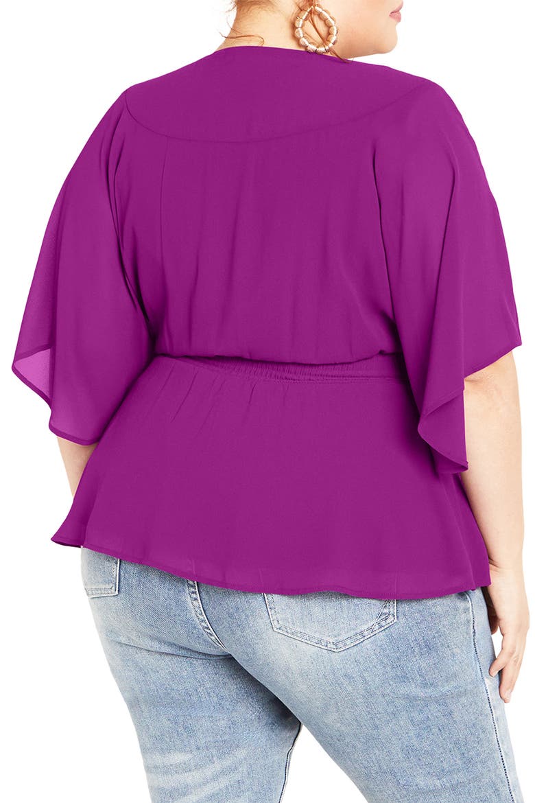 Elegant Wrap Top, Alternate, color, MAGENTA