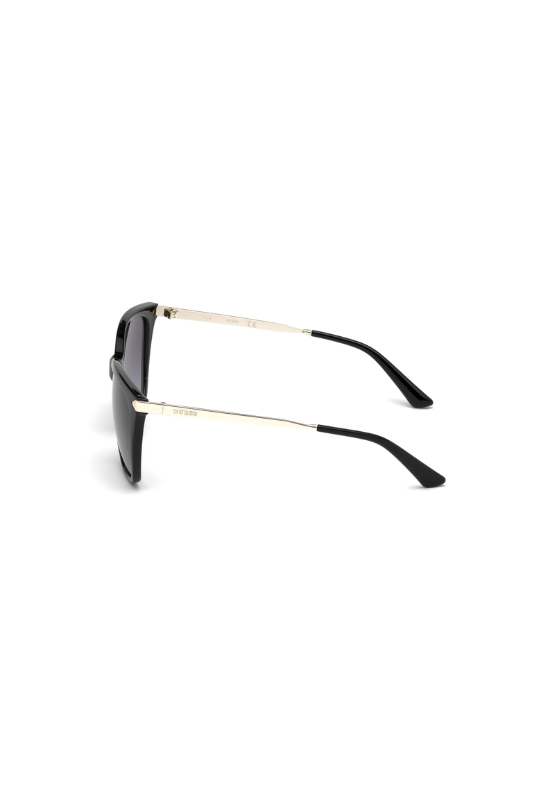 Soft Square Acetate Sunglasses, Alternate, color, Shiny Black / Gradient Smoke
