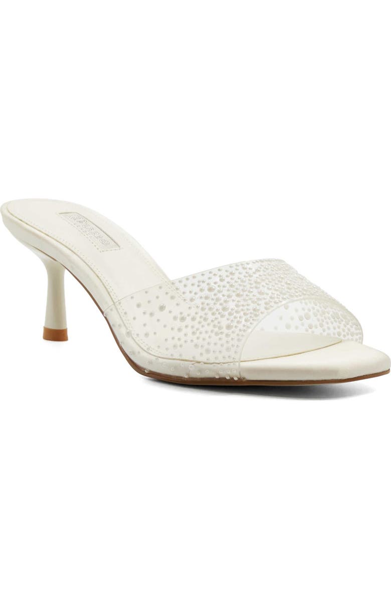 Dune London Moonlit Slide Sandal, Main, color, Ivory-Synthetic