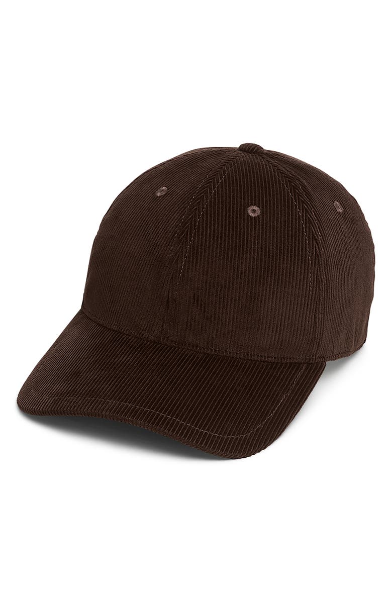 rag & bone Harlow Cotton Corduroy Baseball Cap, Main, color, Desert Spice