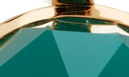 Monica Vinader Siren Green Onyx & Diamond Pendant In Gold
