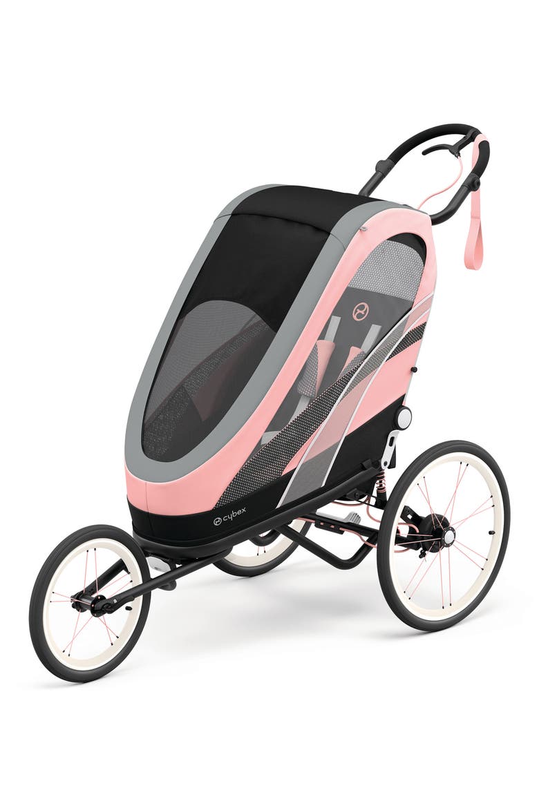 ZENO Multisport Jogging Stroller, Alternate, color, BLACK/ SILVER/ PINK