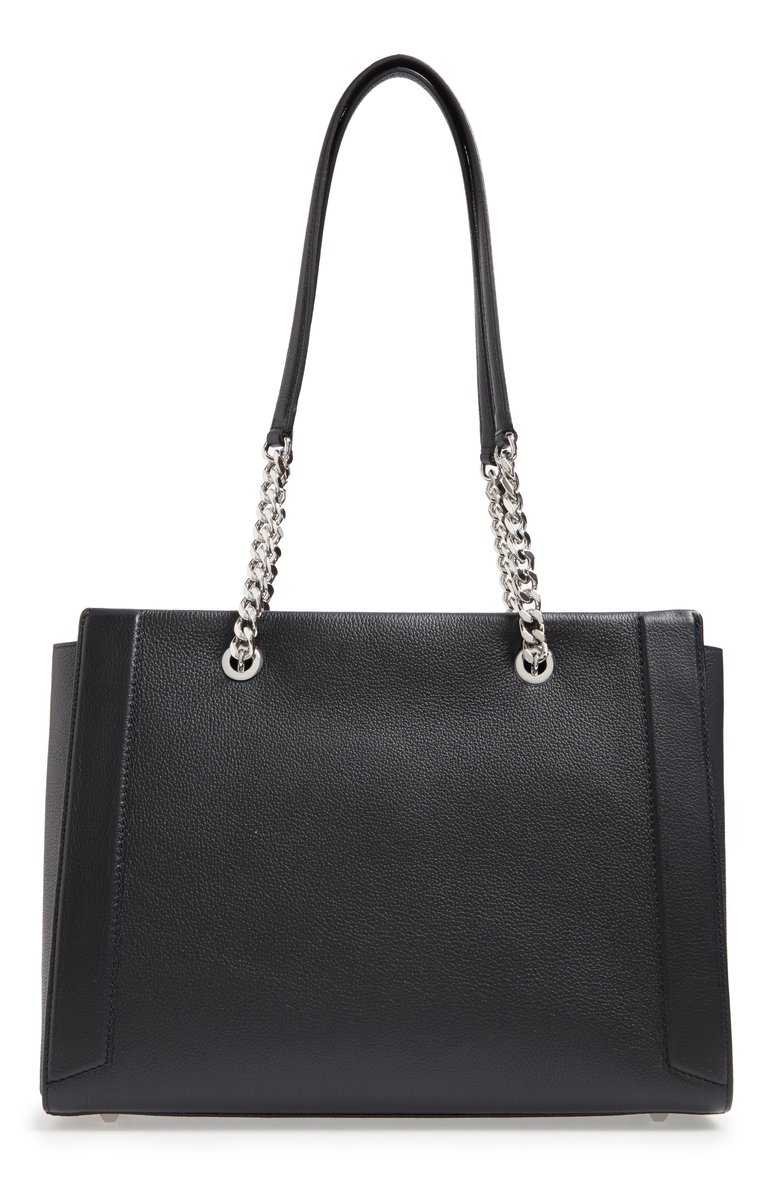 MCM Large Catherine Leather Tote, Alternate, color, 