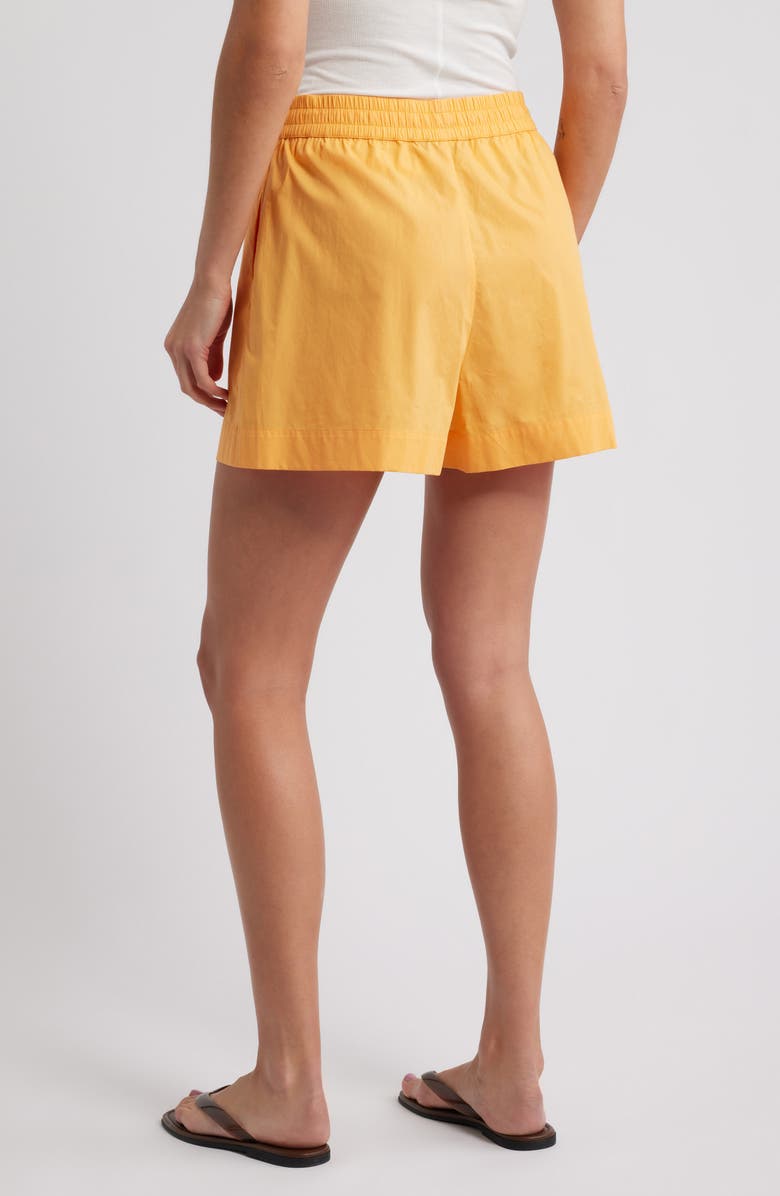 French Connection Rhodes Cotton Poplin Drawstring Shorts, Alternate, color, Clementine