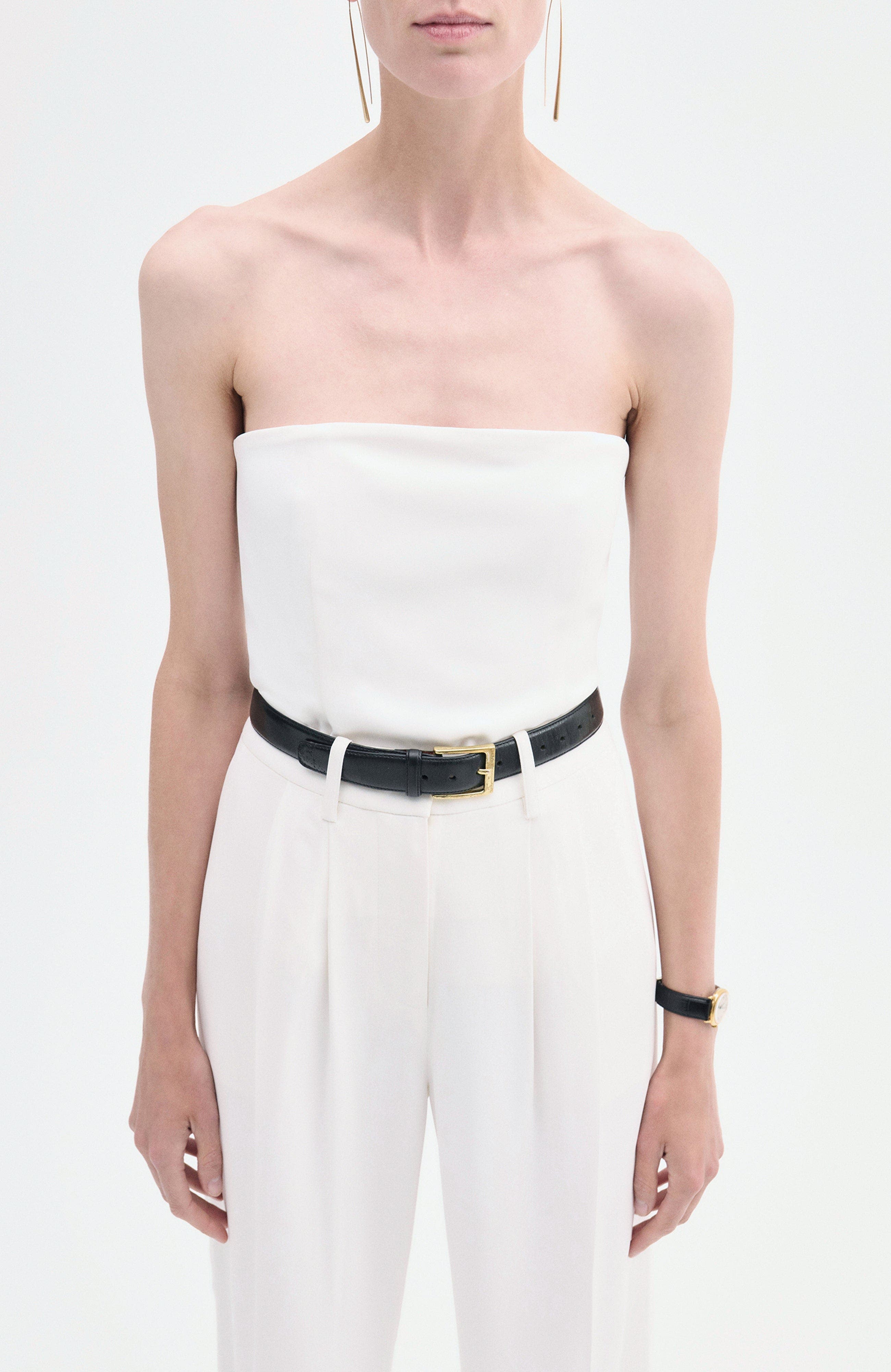 Strapless Bustier Top in Crepe - image 4