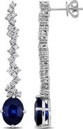 Julianna B. Sapphire & Diamond Drop Earrings 14K