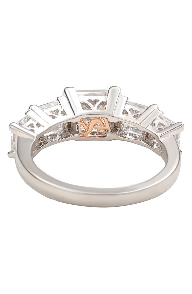 SUZY LEVIAN Sterling Silver Cubic Zirconia Asshcer Cut Ring, Alternate, color, 