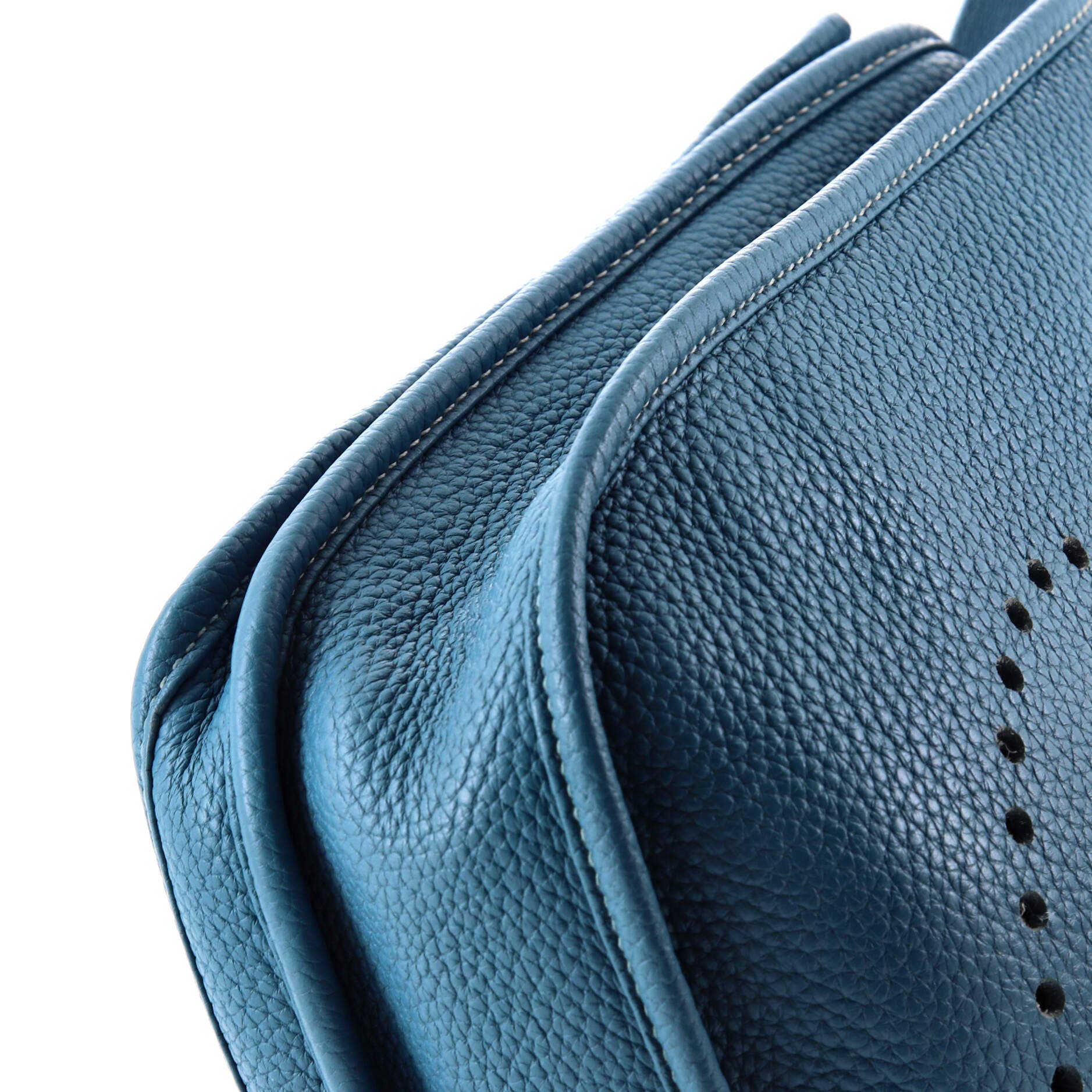 Pre-Owned Hermes Evelyne Bag Gen III Clemence PM, Alternate, color, Bleu Jean