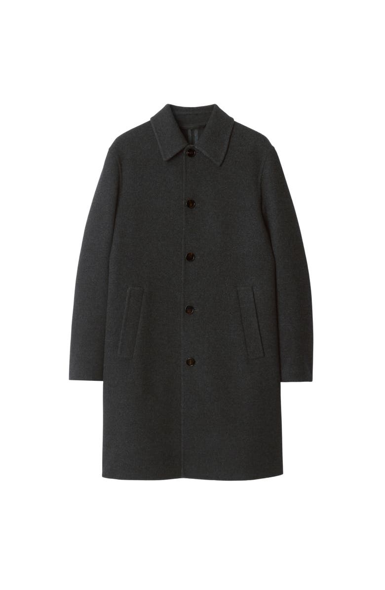 Burberry Mid-length Wool Car Coat, Alternate, color, Charcoal