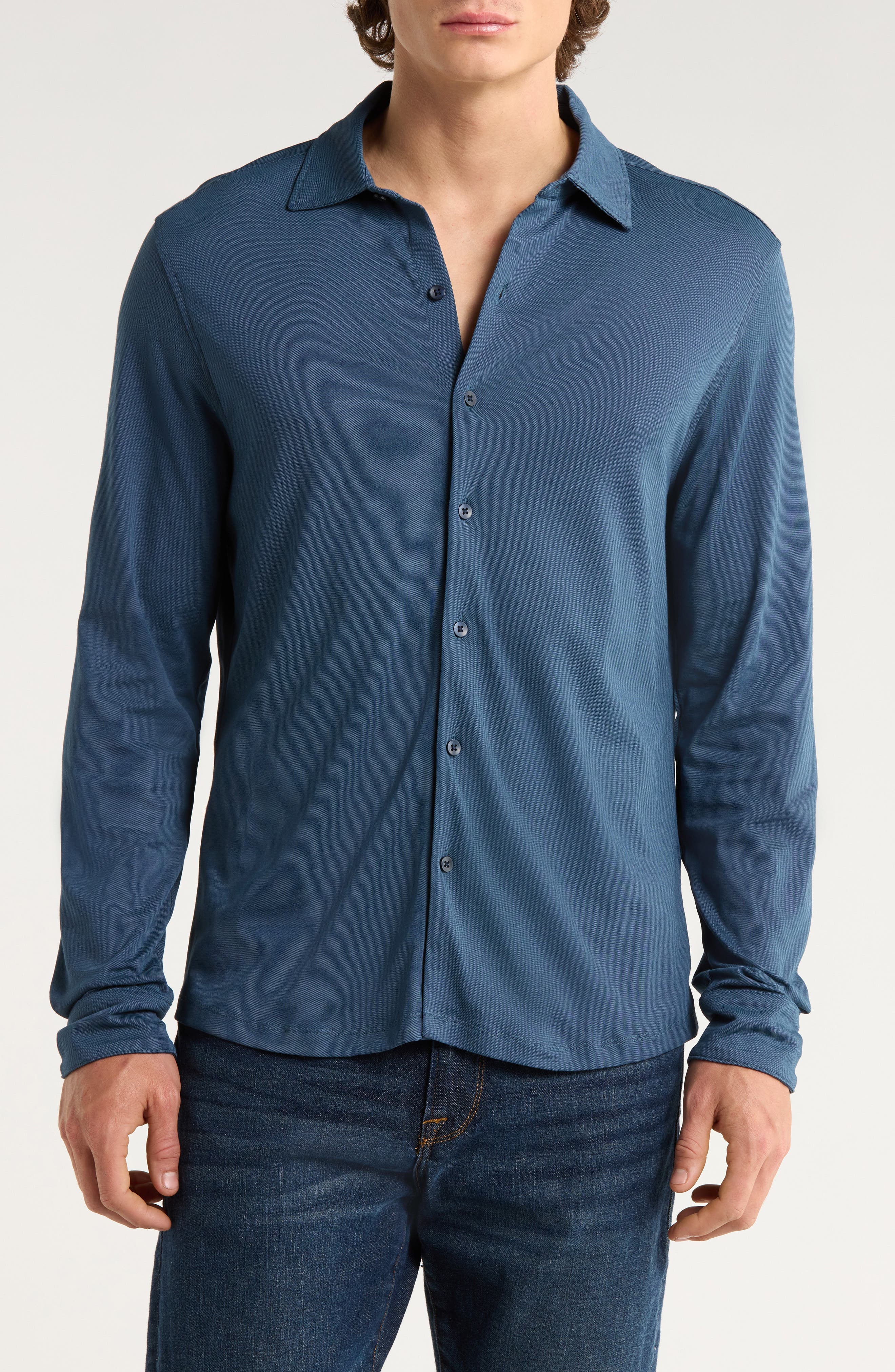 Northpark Knit Button-Up Shirt - image 3