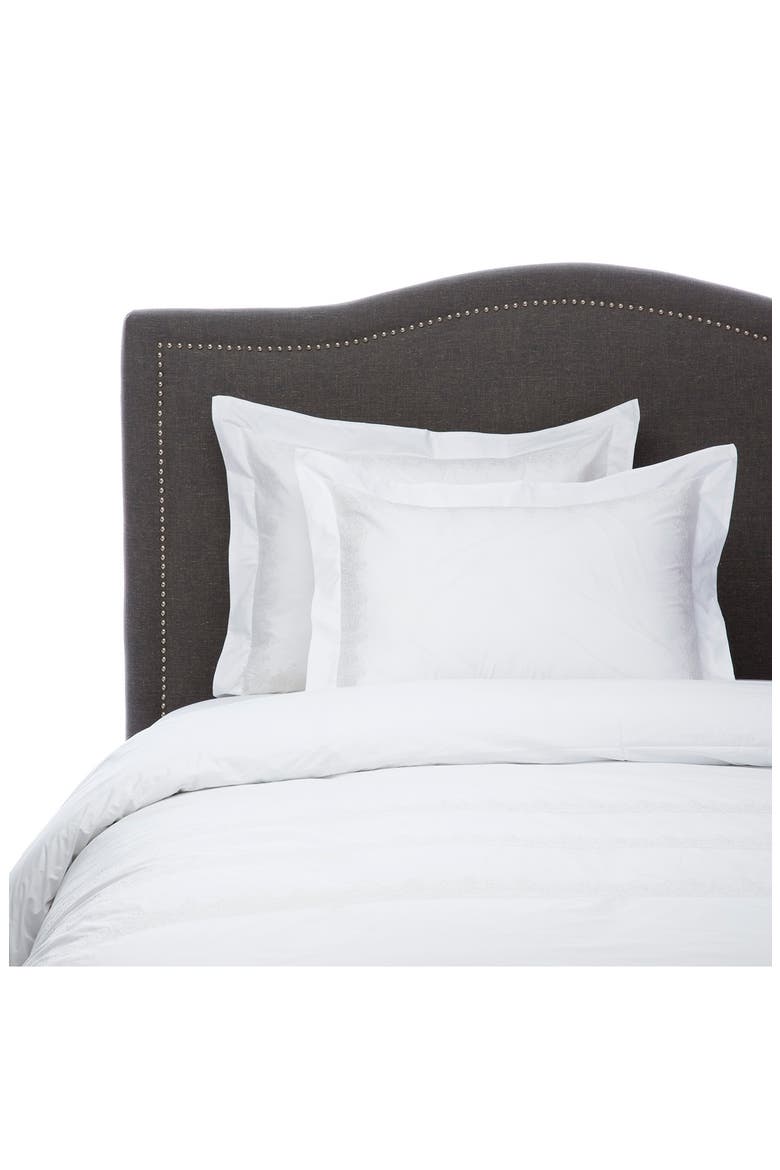 Baby's Breath Embroidery Duvet Set - King, Alternate, color, WHITE