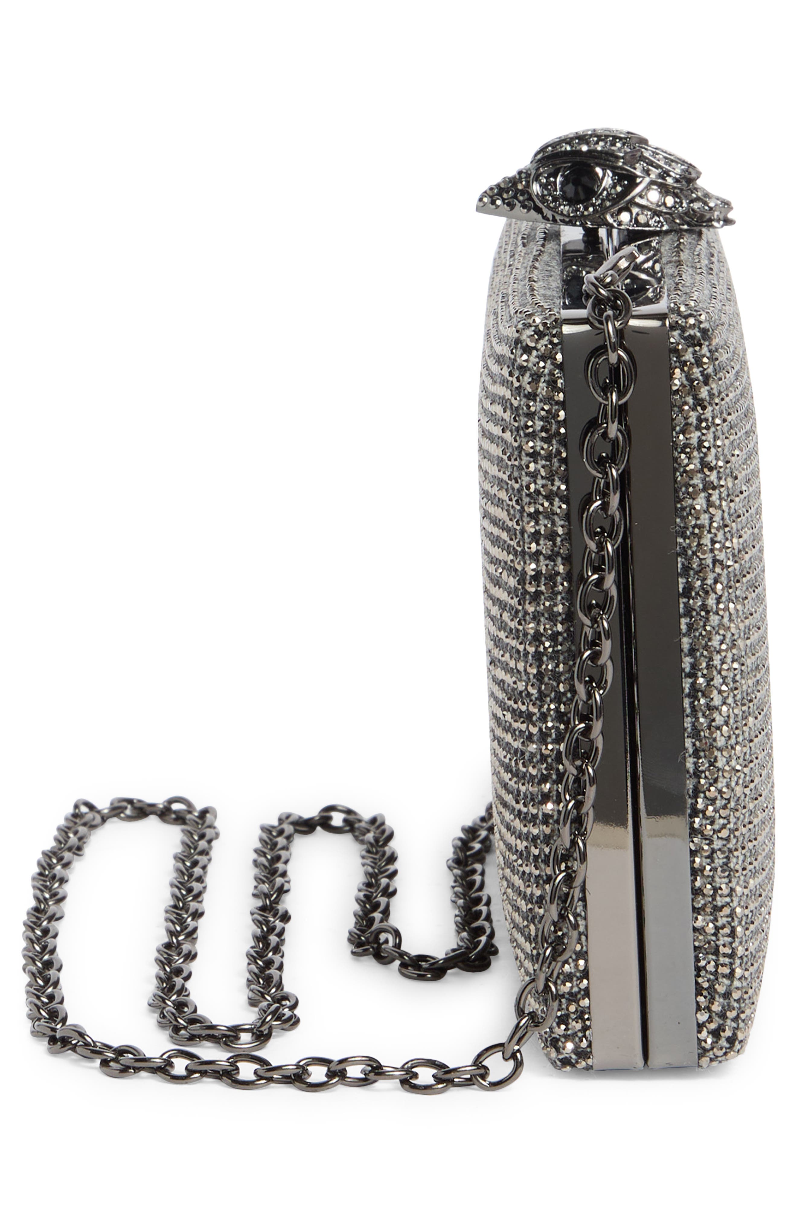 Kurt Geiger London Kensington Crystal Frame Clutch, Alternate, color, 