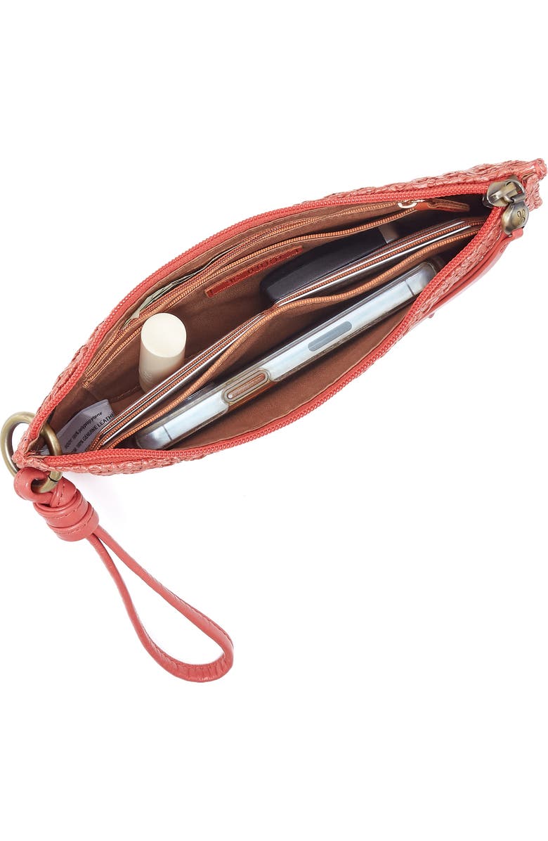 HOBO Vida Woven Wristlet, Alternate, color, Wild Rose Woven Straw