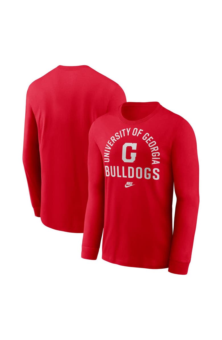 Nike Men
s Nike Red Georgia Bulldogs Legacy Arched Logo Long Sleeve T-Shirt, Main, color, Red