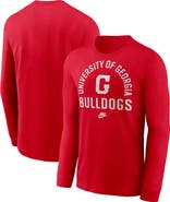 Nike Men's Nike Red Georgia Bulldogs Legacy Arched Logo Long Sleeve T-Shirt