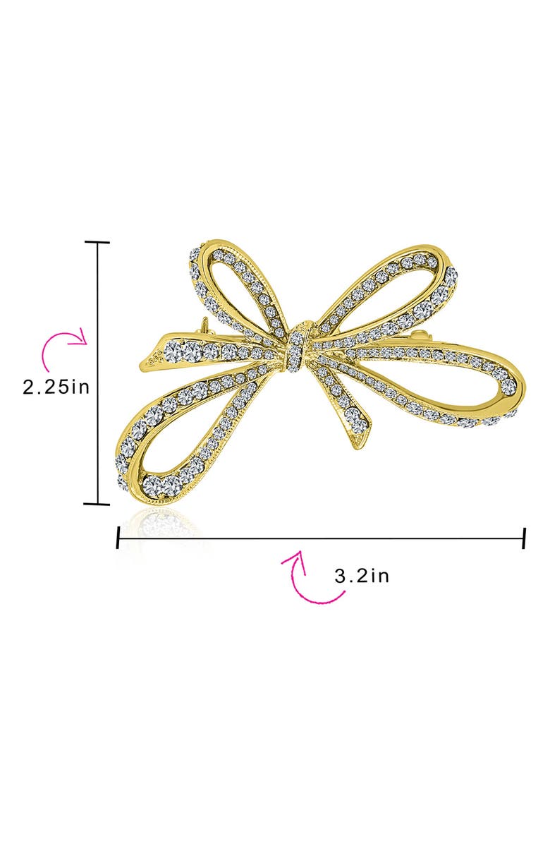 BLING JEWELRY Set of 2 Winter Wedding Bow Pins, Alternate, color, Metallic Blue