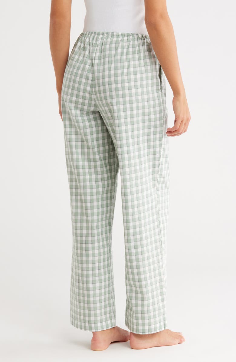 Abound Cotton Boyfriend Pajama Pants, Alternate, color, Green Plaid