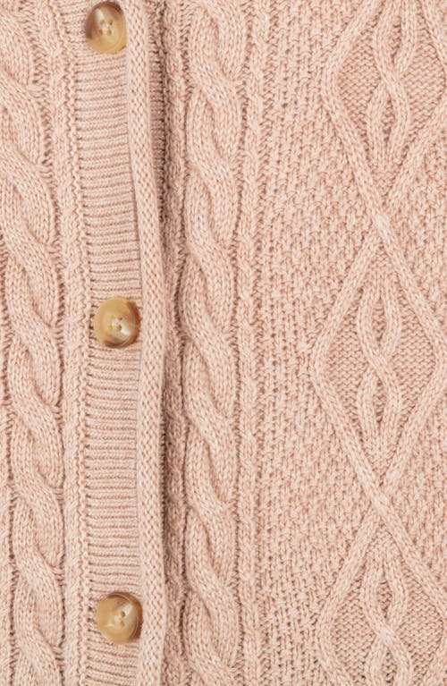 Hurley New Roads Cable Stitch Cardigan In Pink